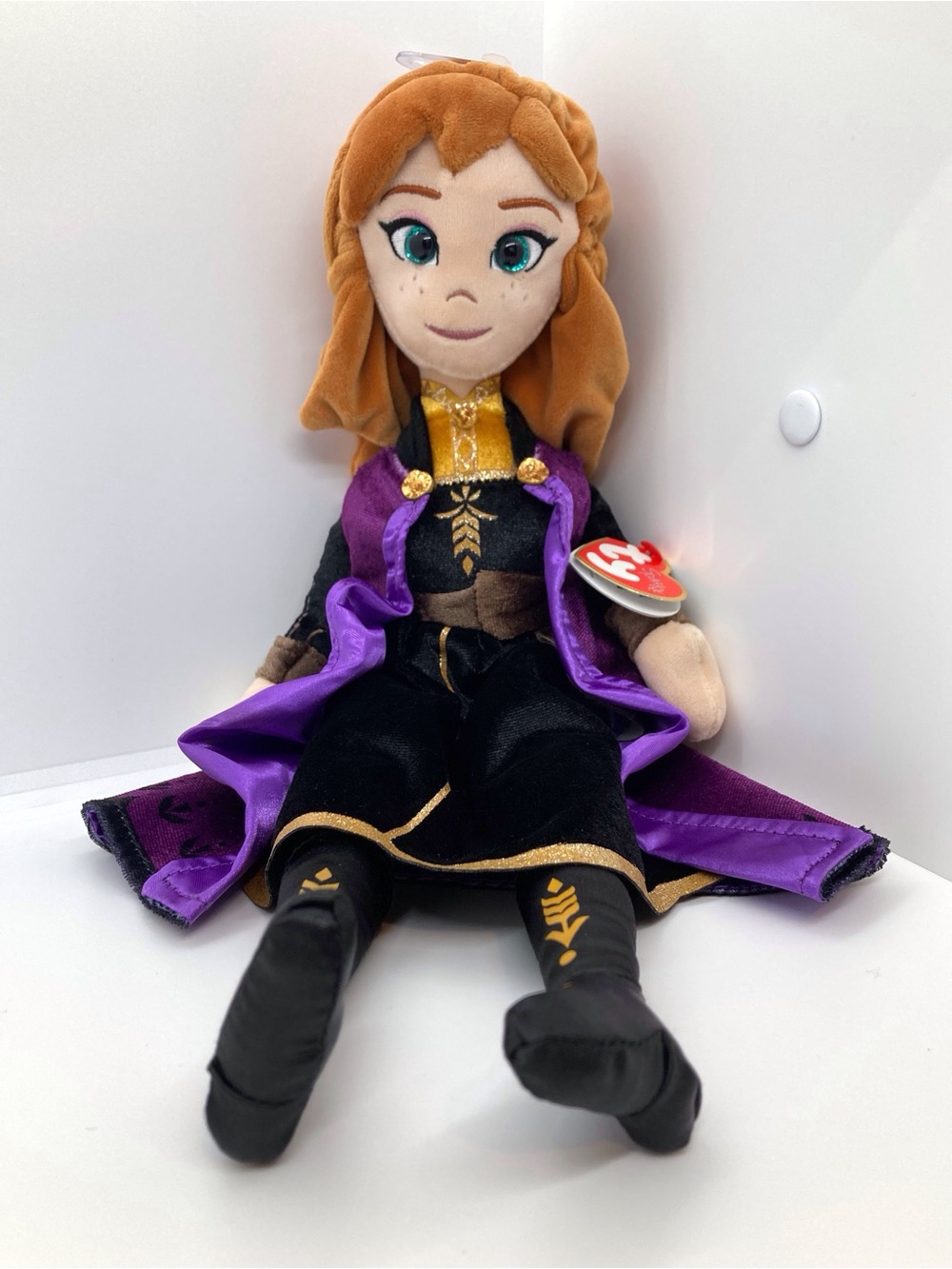 The Beanie Collection Large Ty Sparkle Plush Anna Doll Disney Frozen 2